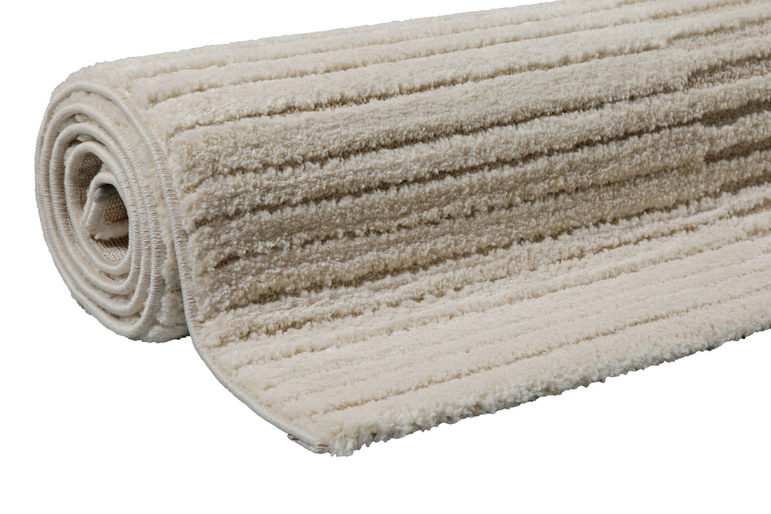 Sven Teppich creme beige Kurzflor rechteckig