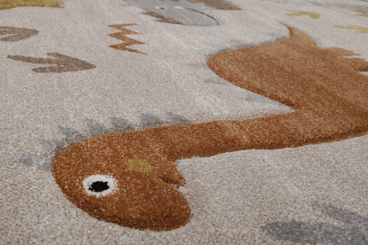 T-Rex & Friends Teppich sand beige meliert Kurzflor rechteckig