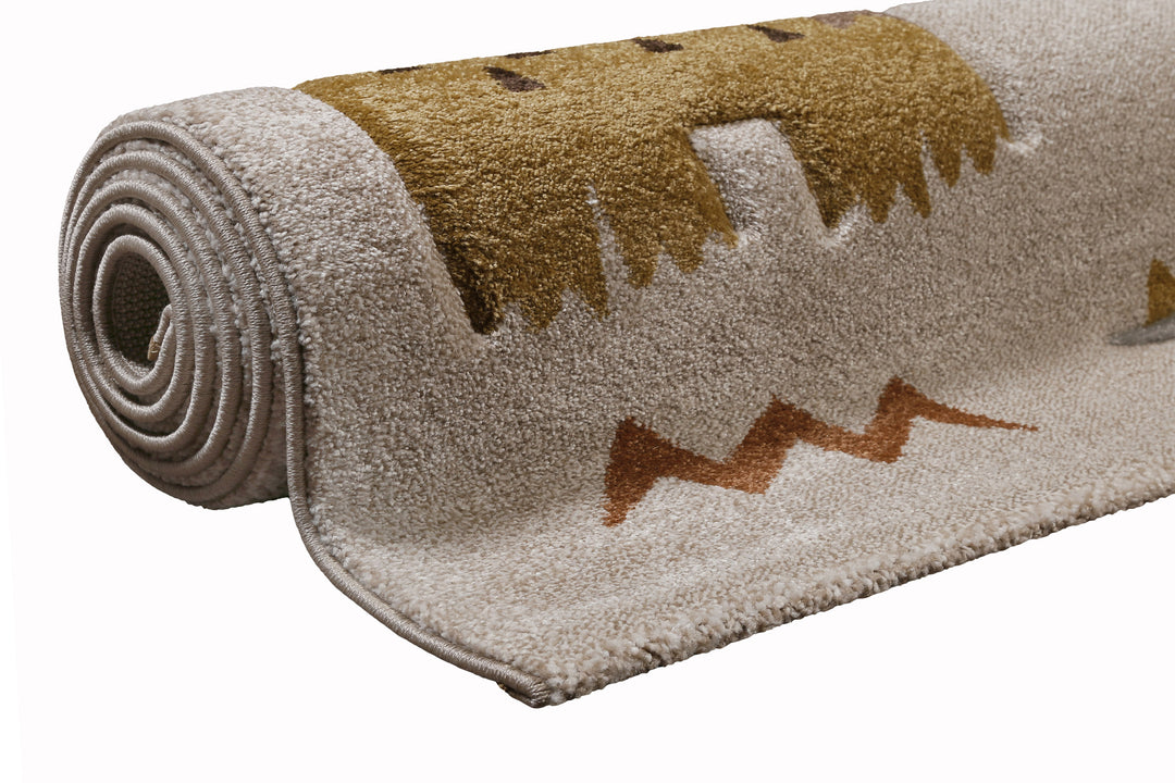 T-Rex & Friends Teppich sand beige meliert Kurzflor rechteckig