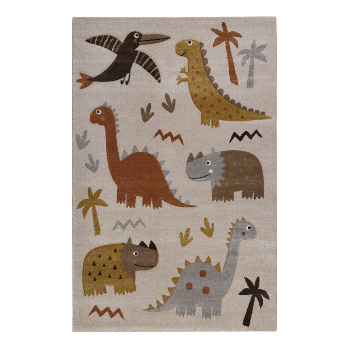 T-Rex & Friends Teppich sand beige meliert Kurzflor rechteckig
