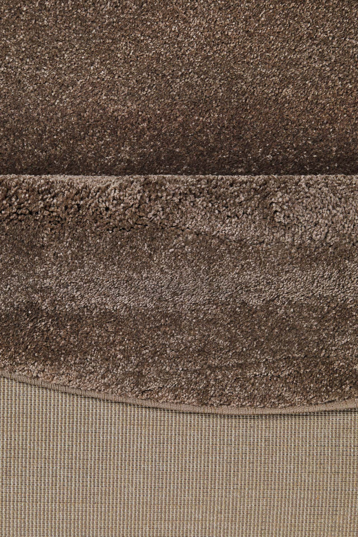 Topas Teppich braun Kurzflor rund
