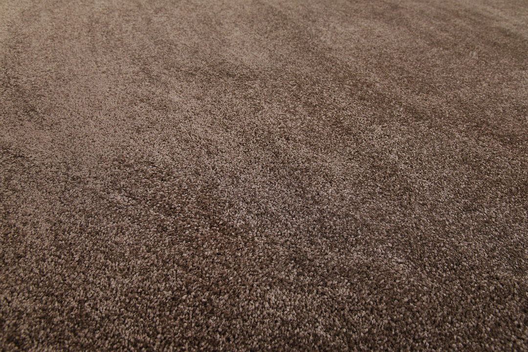 Topas Teppich braun Kurzflor rund