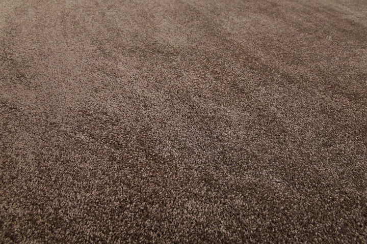 Topas Teppich braun Kurzflor rund