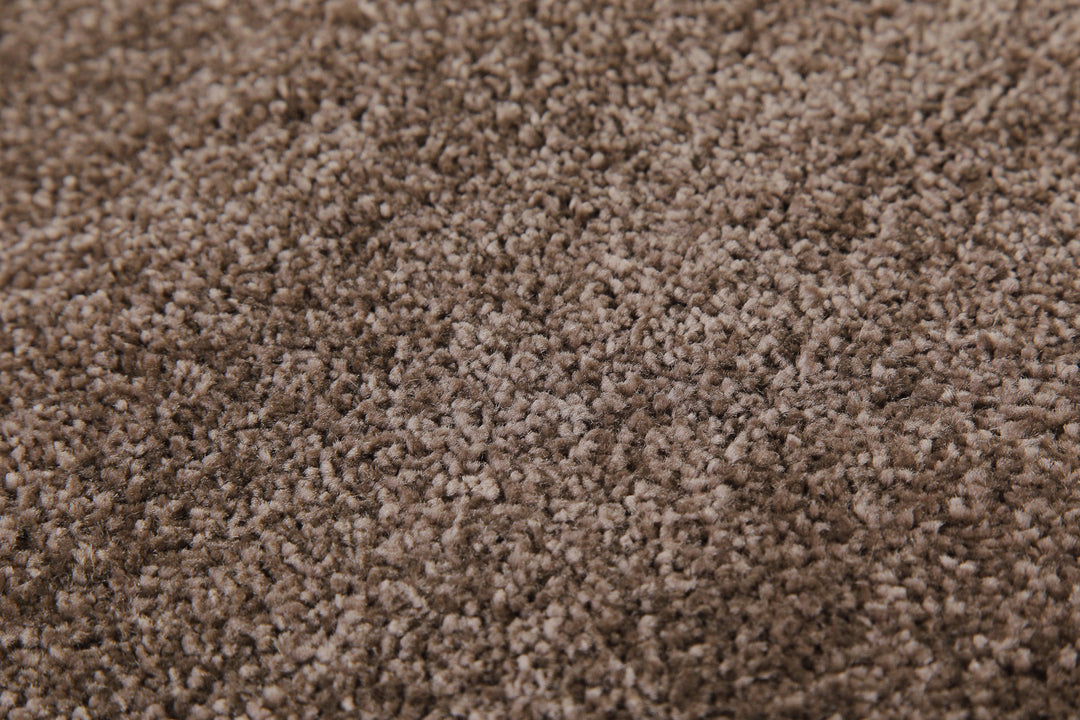 Topas Teppich braun Kurzflor rund