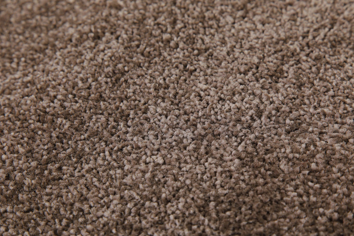 Topas Teppich braun Kurzflor rund