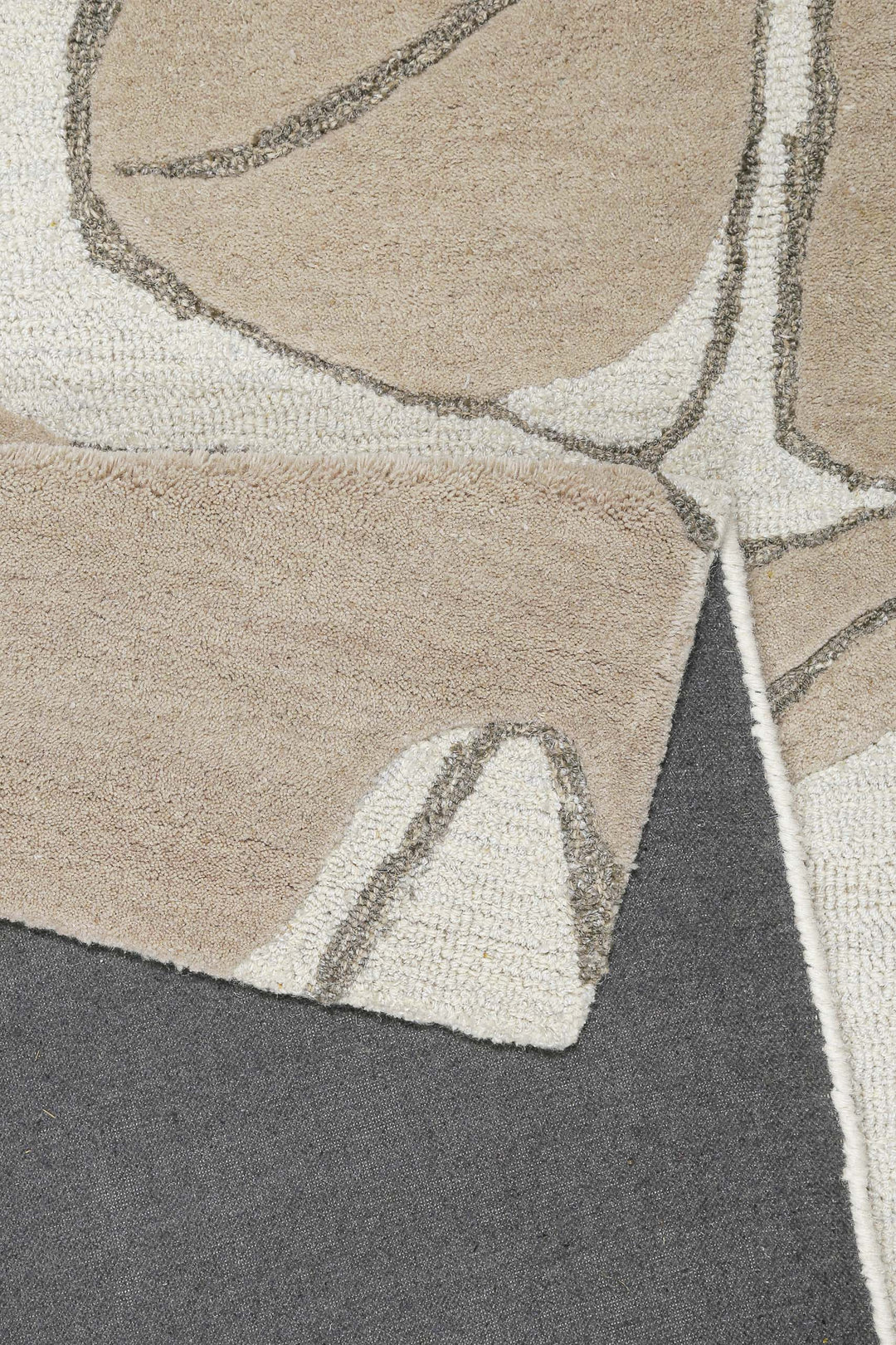 Tunia Teppich beige Kurzflor rechteckig