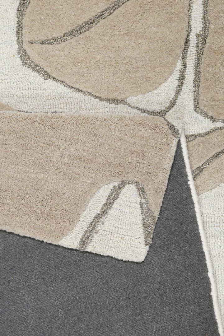 Tunia Teppich beige Kurzflor rechteckig