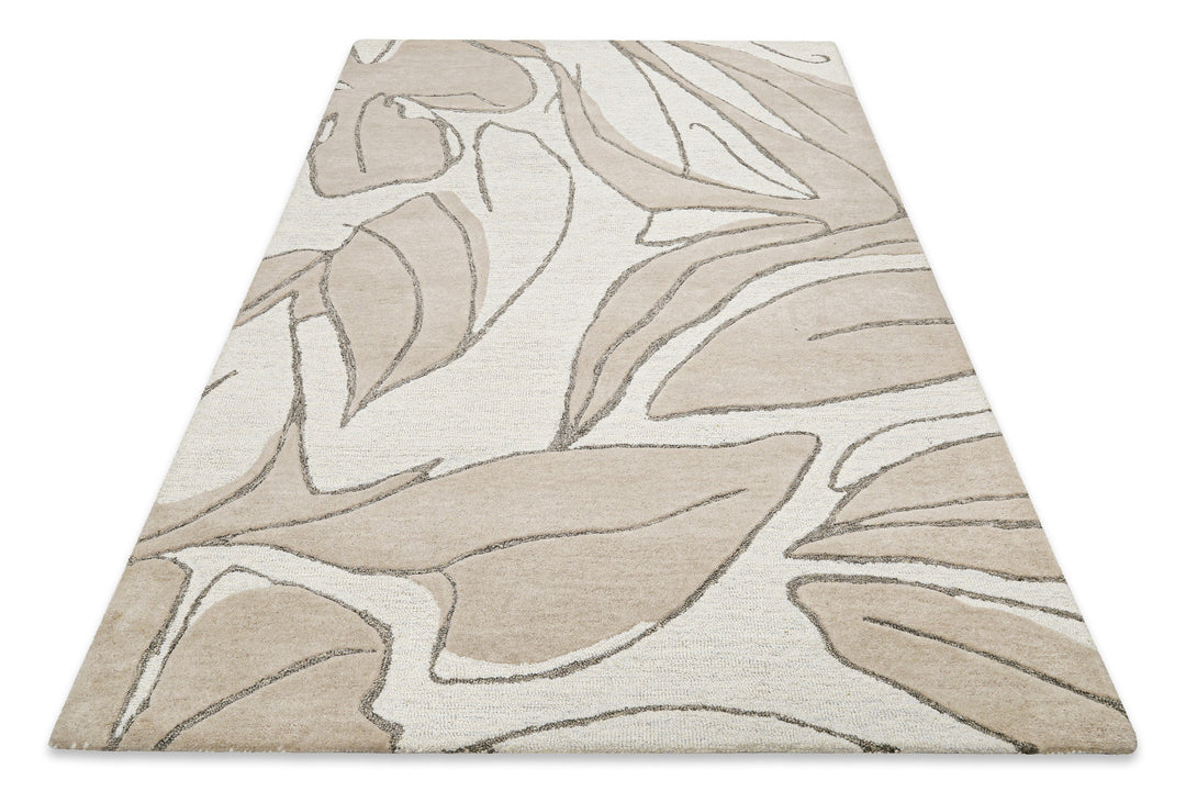 Tunia Teppich beige Kurzflor rechteckig