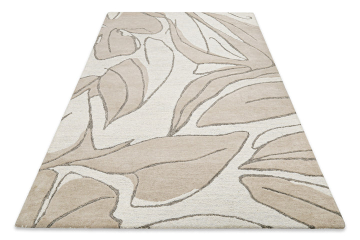 Tunia Teppich beige Kurzflor rechteckig