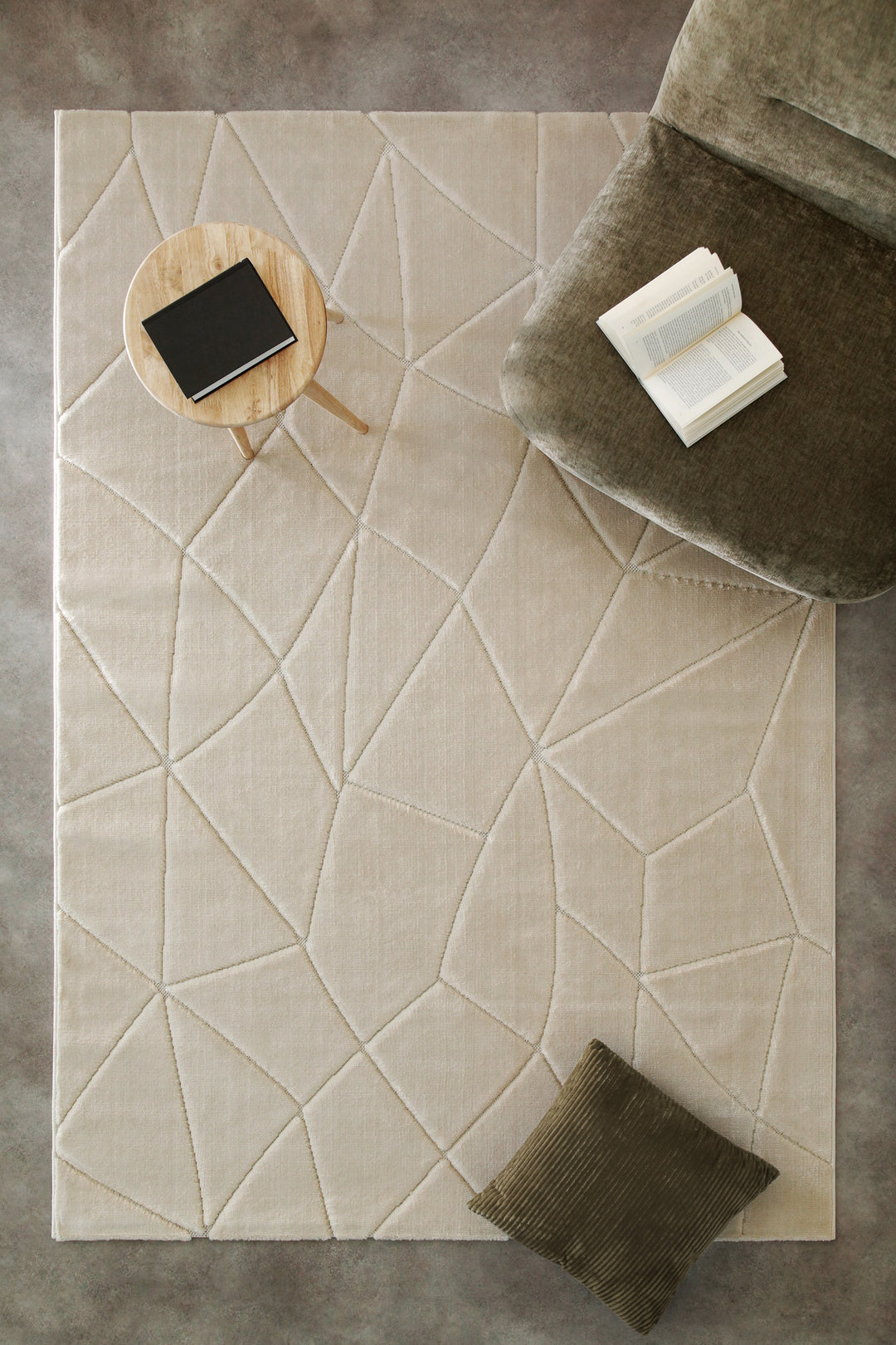 Unplugged Teppich sand beige Kurzflor rechteckig