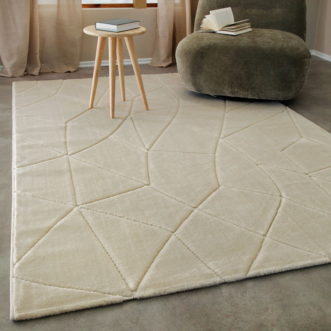 Unplugged Teppich sand beige Kurzflor rechteckig