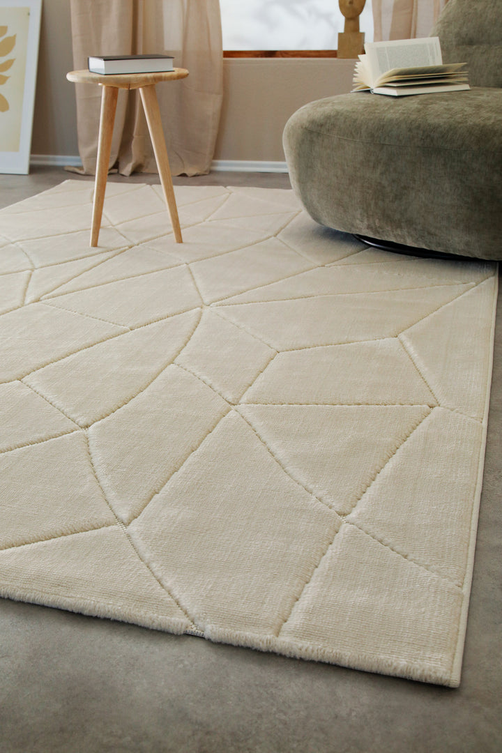 Unplugged Teppich sand beige Kurzflor rechteckig