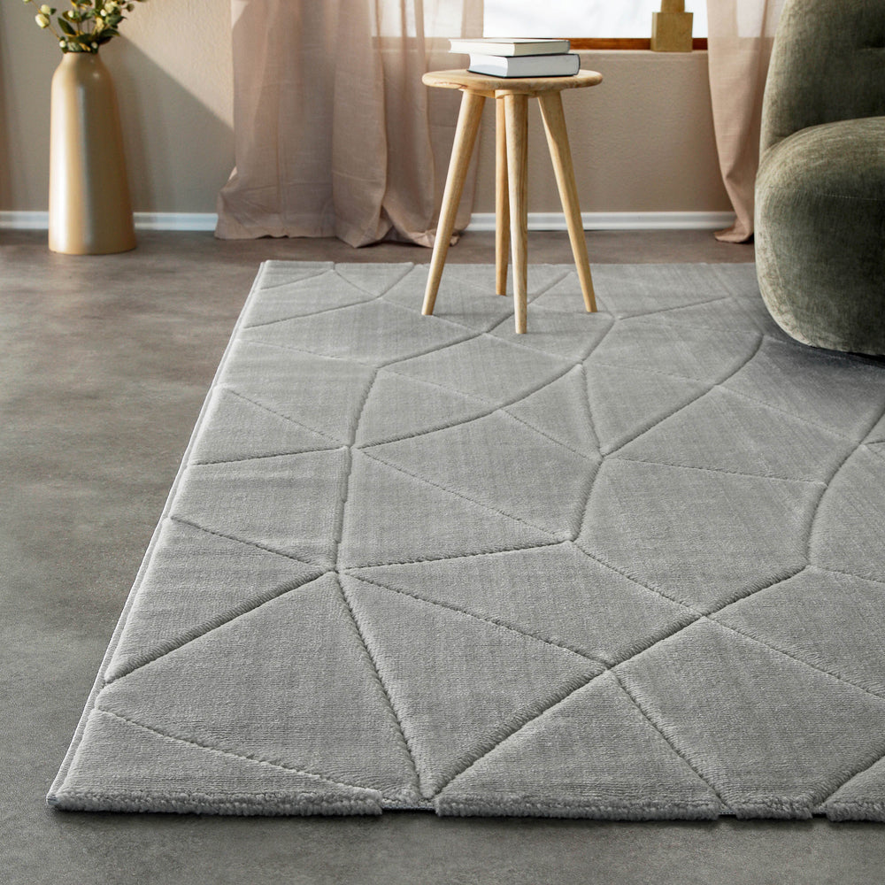Unplugged Teppich grau Kurzflor rechteckig