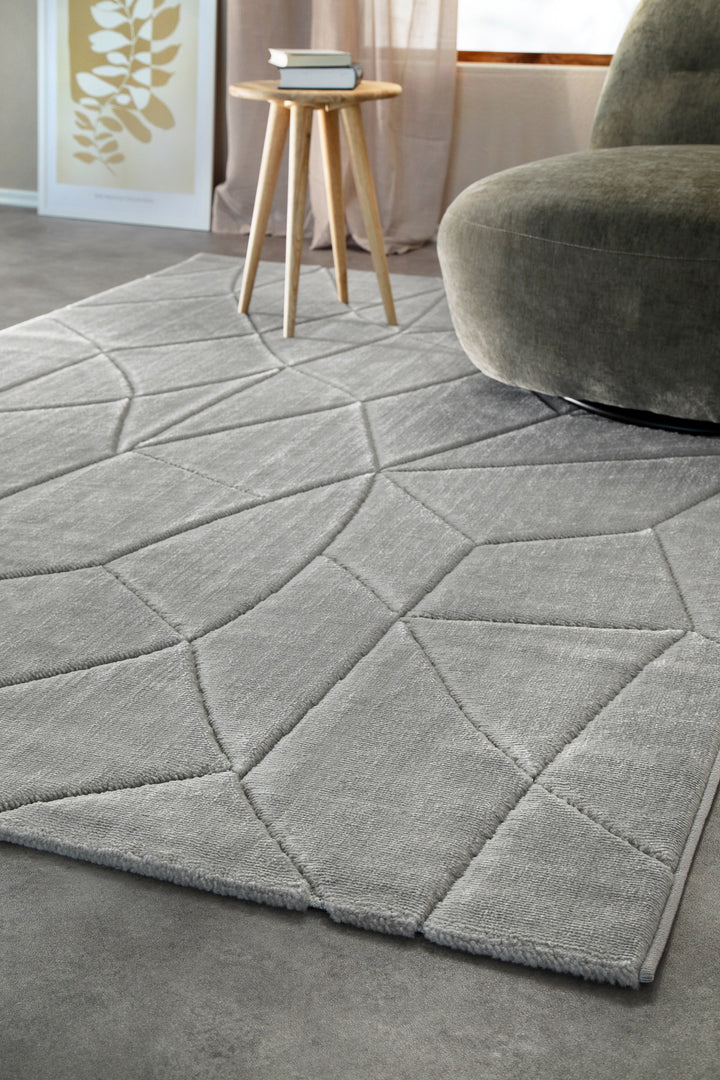 Unplugged Teppich grau Kurzflor rechteckig