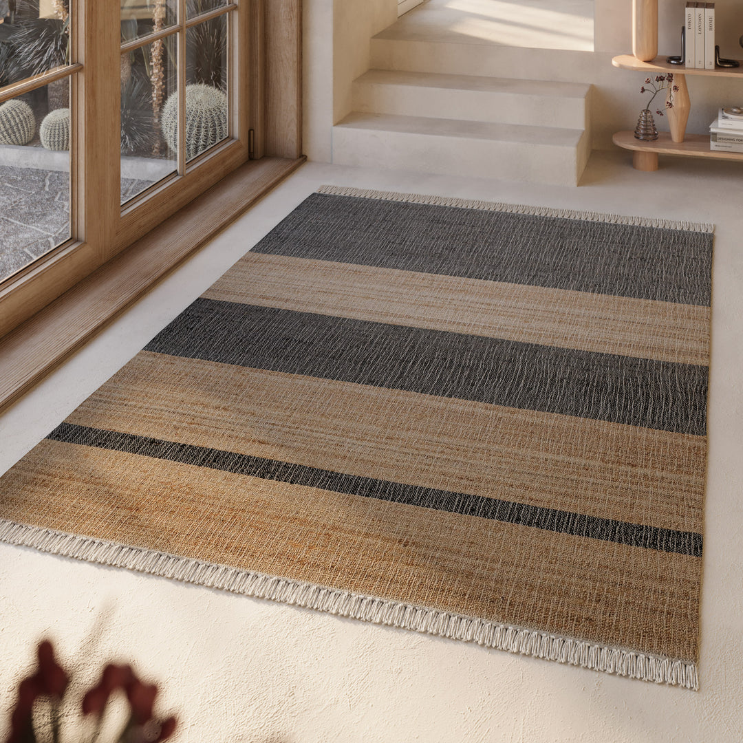 Vante Teppich braun Kurzflor rechteckig