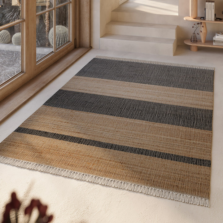 Vante Teppich braun Kurzflor rechteckig