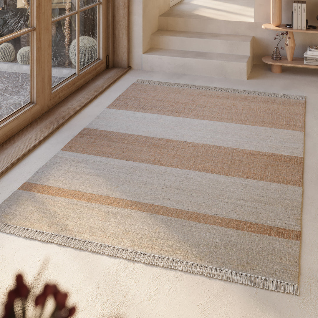 Vante Teppich creme beige Kurzflor rechteckig