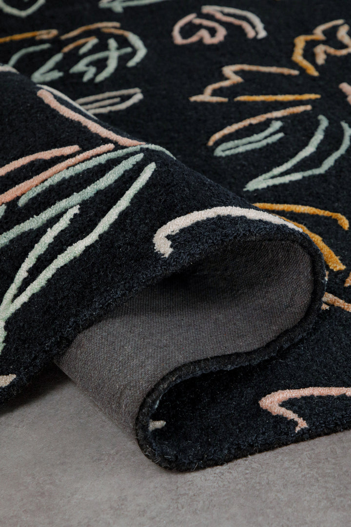 Kurzflorteppich Anthrazit aus Schurwolle "Vee" WECONhome