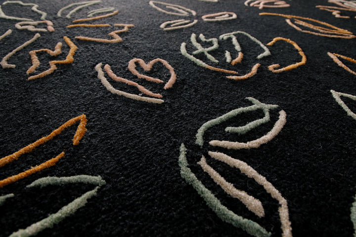 Kurzflorteppich Anthrazit aus Schurwolle "Vee" WECONhome