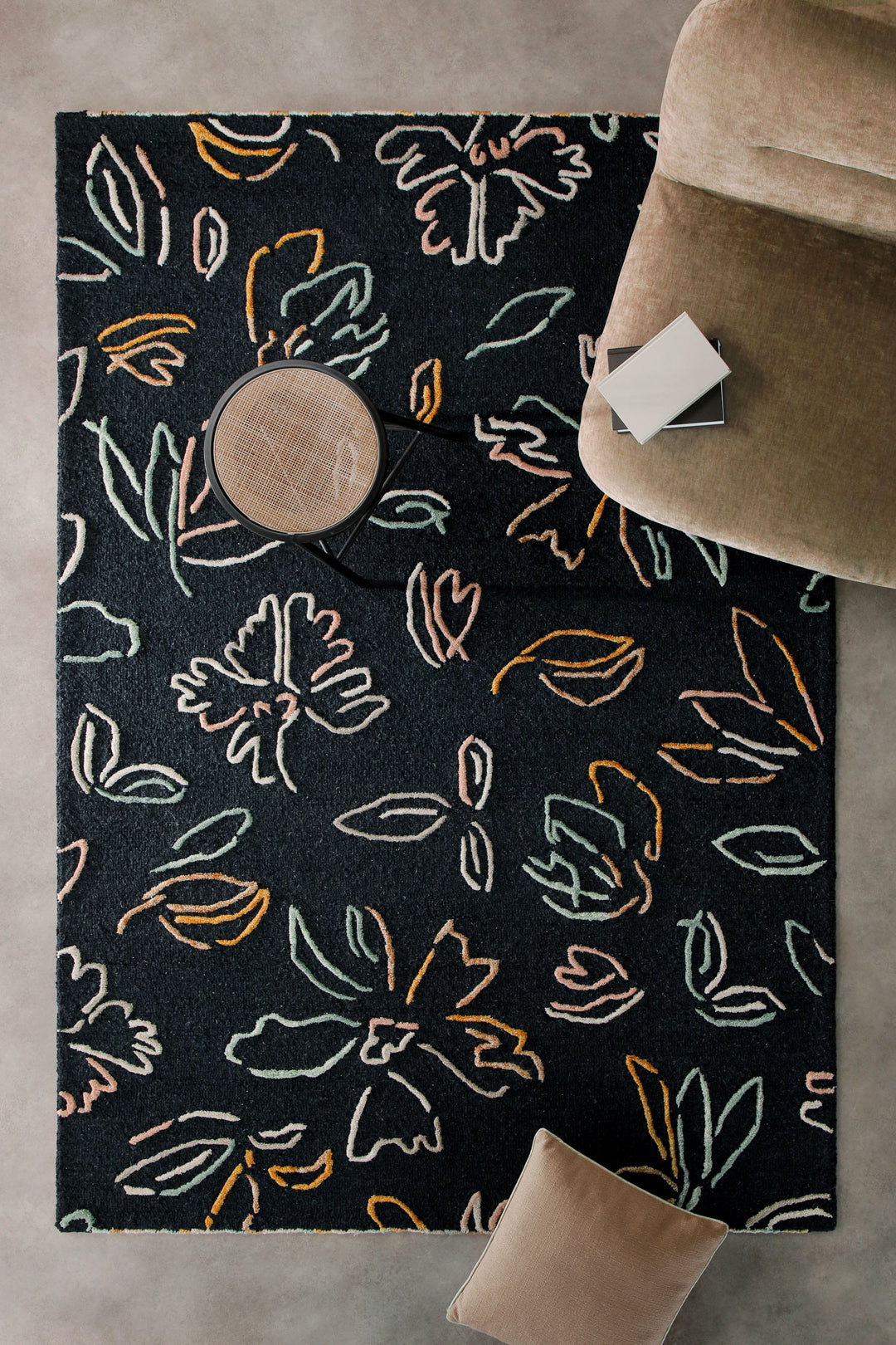 Kurzflorteppich Anthrazit aus Schurwolle "Vee" WECONhome