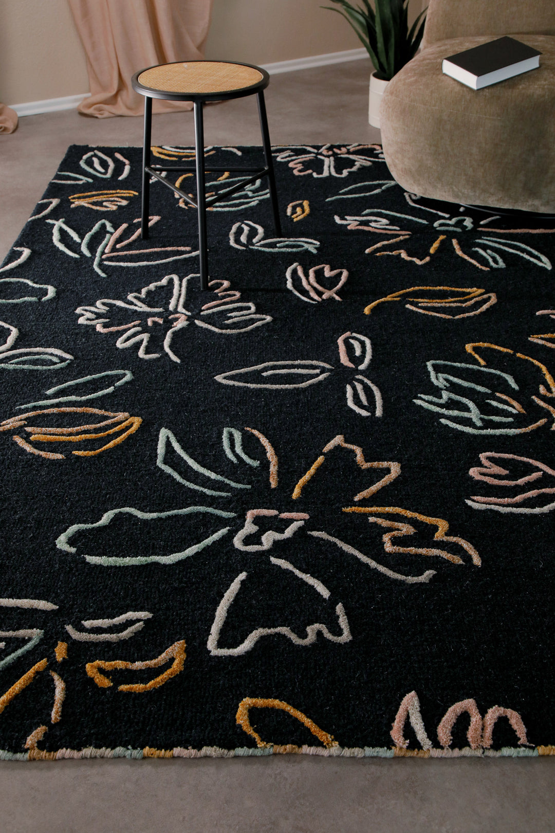 Kurzflorteppich Anthrazit aus Schurwolle "Vee" WECONhome