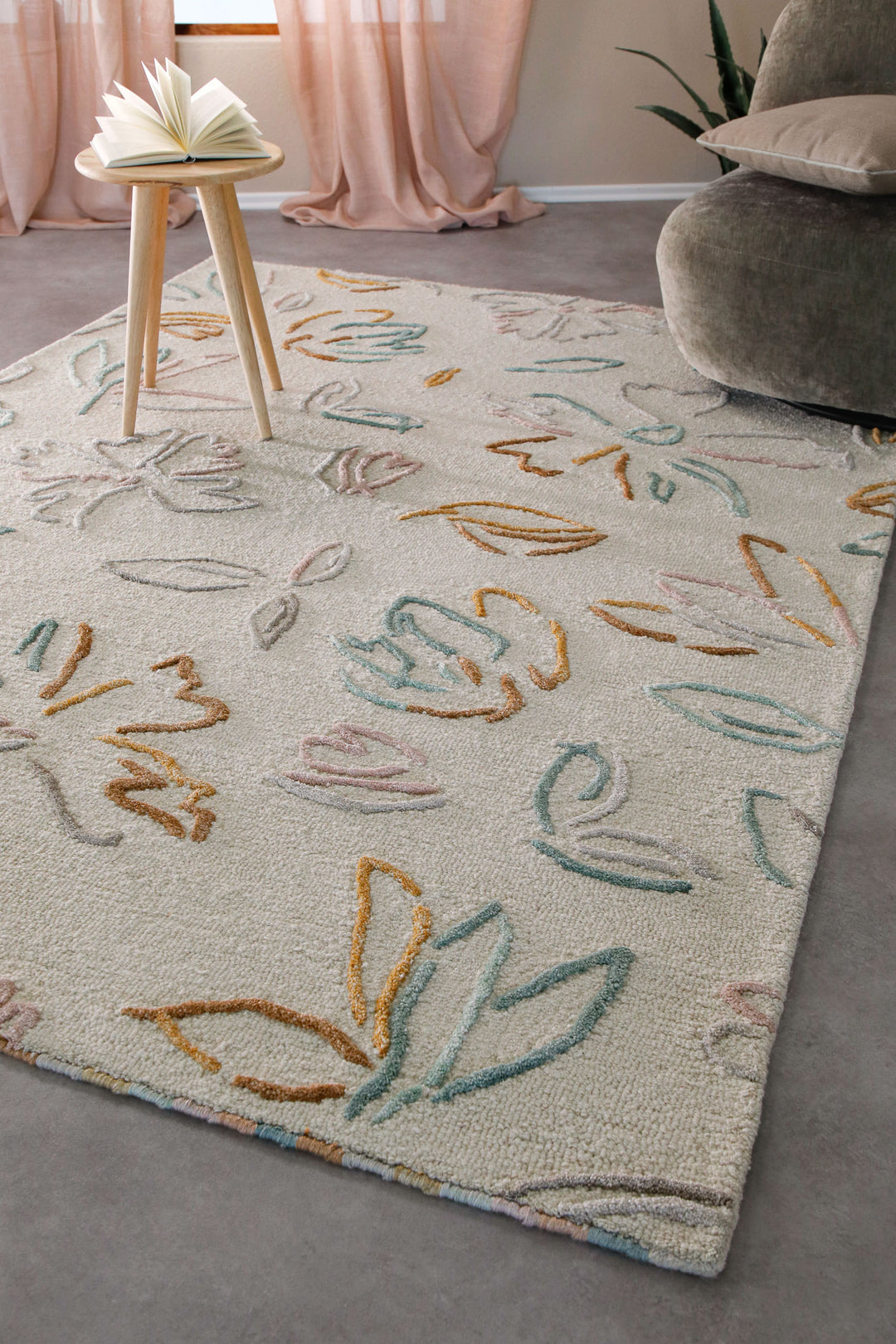 Kurzflorteppich Creme Weiß aus Schurwolle "Vee" WECONhome