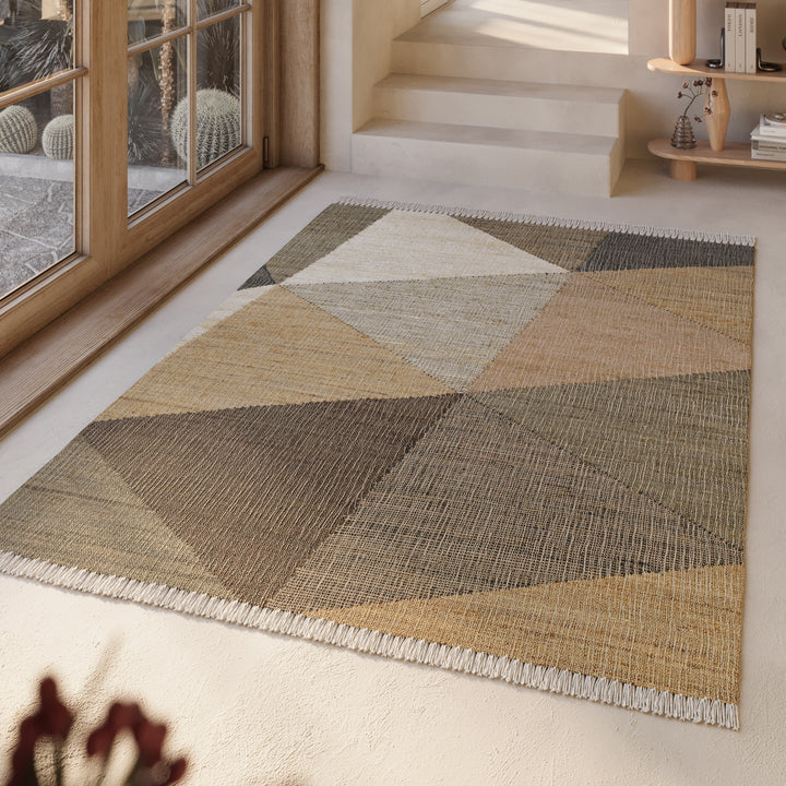 Vincent Teppich sand taupe braun Kurzflor rechteckig