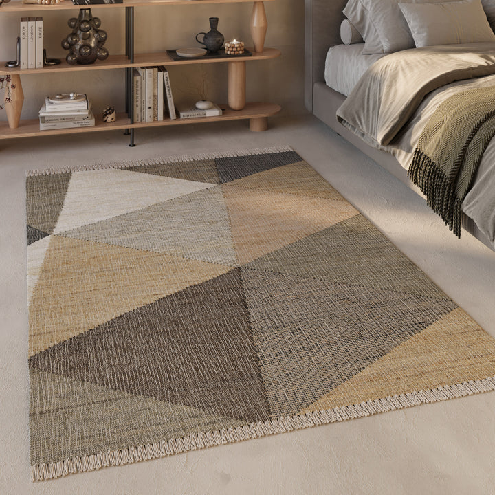 Vincent Teppich sand taupe braun Kurzflor rechteckig