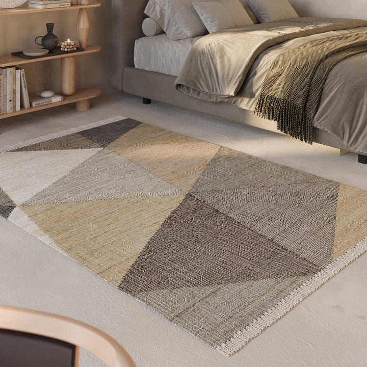 Vincent Teppich sand taupe braun Kurzflor rechteckig