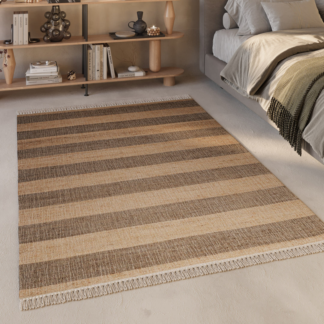 Virgil Teppich braun Kurzflor rechteckig