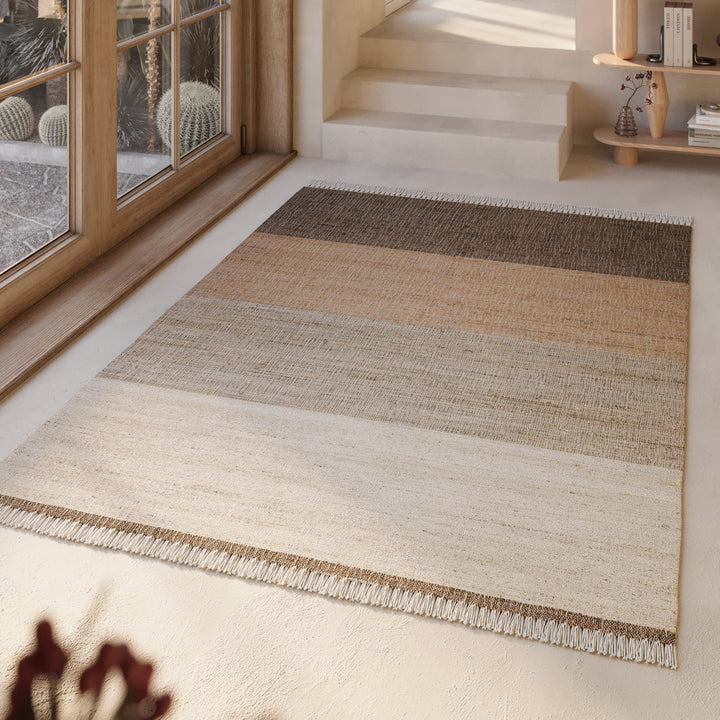 Vito Teppich sand beige Kurzflor rechteckig