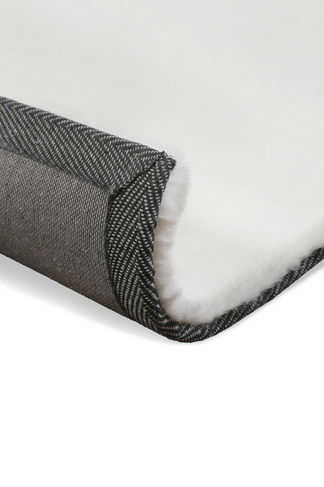 Anna Teppich beige weiß Hochflor rechteckig