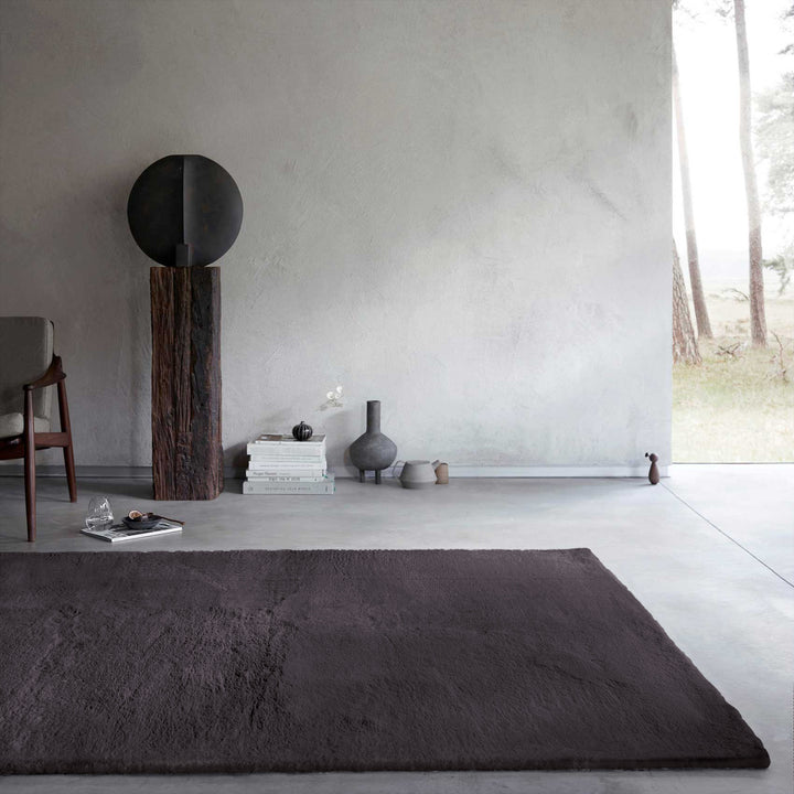 Anna Teppich anthrazit Hochflor rechteckig