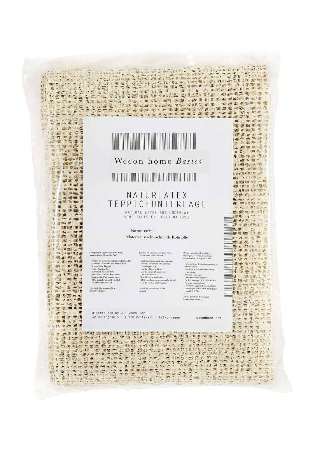 AntiRutschunterlage Teppich braun Kurzflor rechteckig