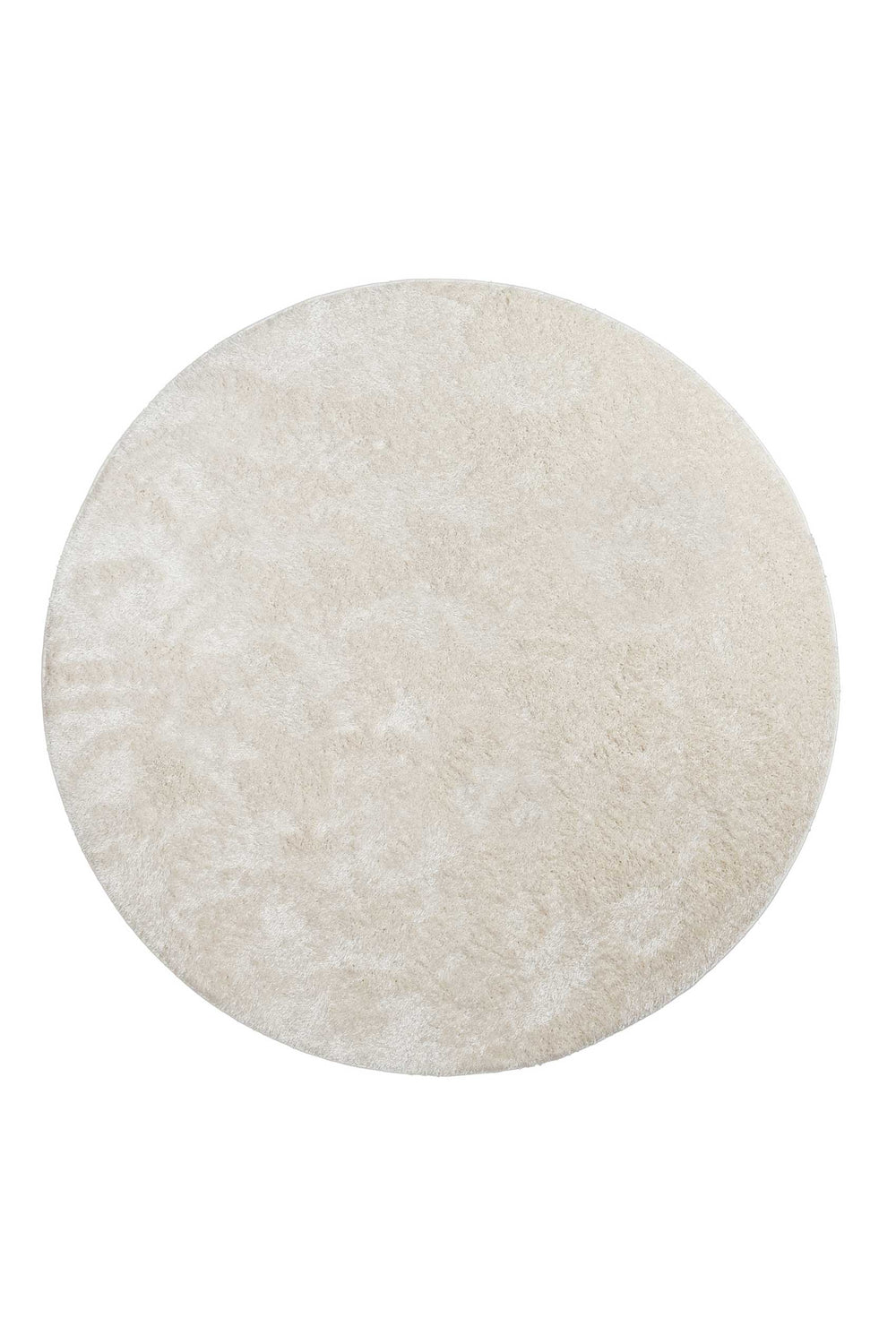 Fanny Teppich creme weiß Hochflor rund