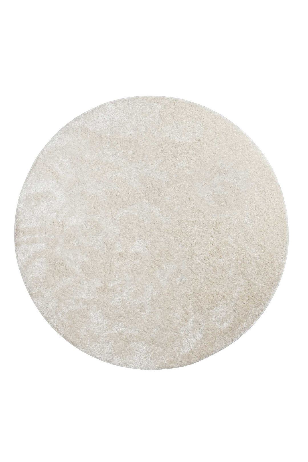 Fanny Teppich creme weiß Hochflor rund