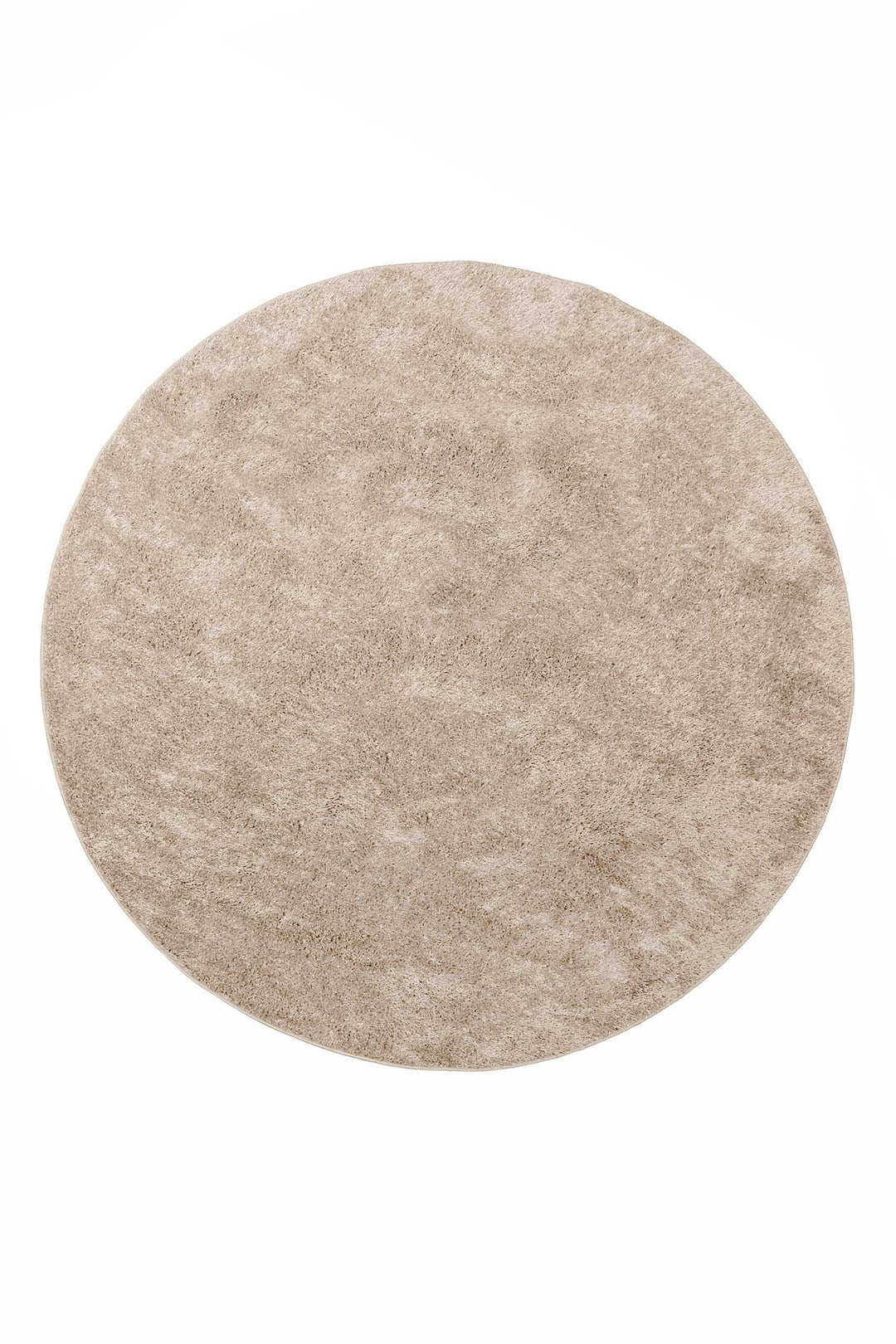 Fanny Teppich sand beige Hochflor rund