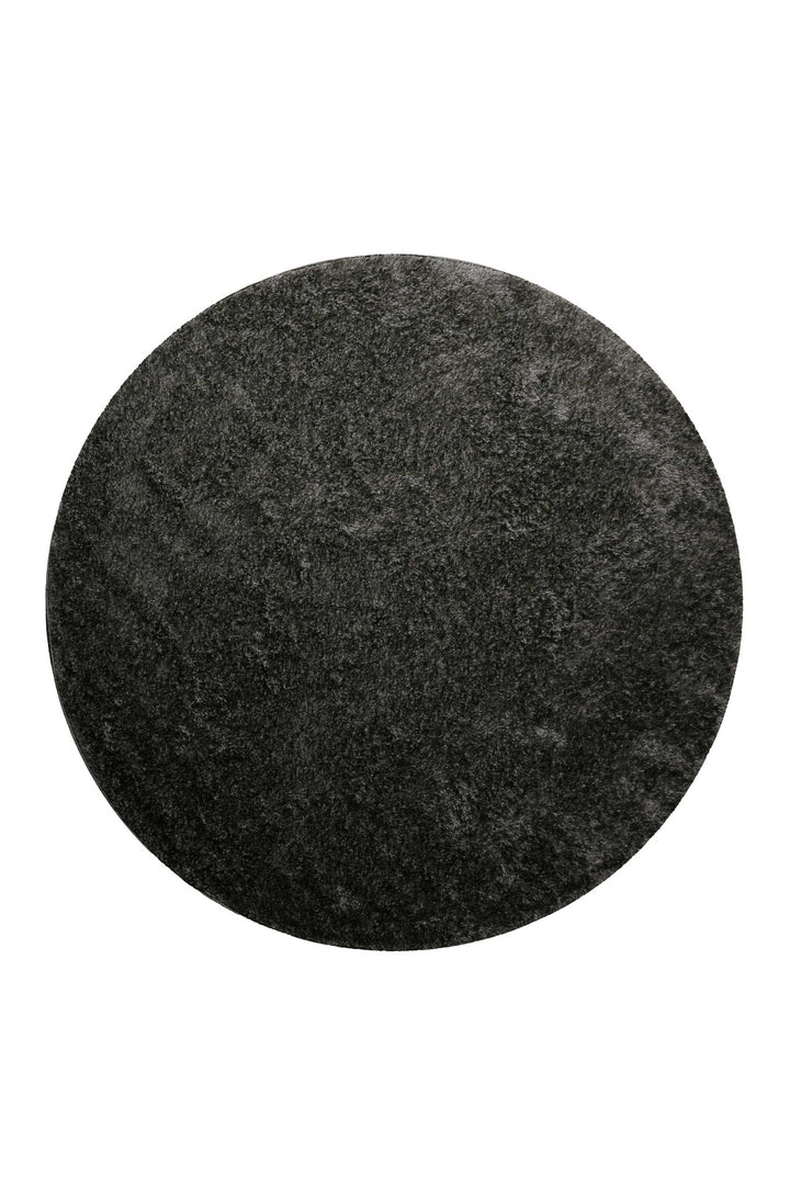 Fanny Teppich anthrazit grau Hochflor rund
