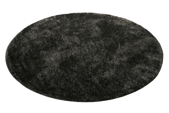 Fanny Teppich anthrazit grau Hochflor rund