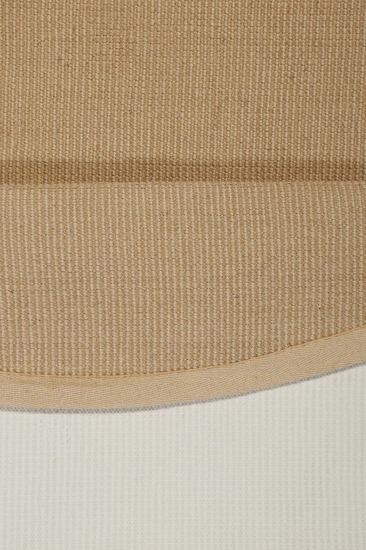 Hugo one Teppich natur braun Kurzflor rund