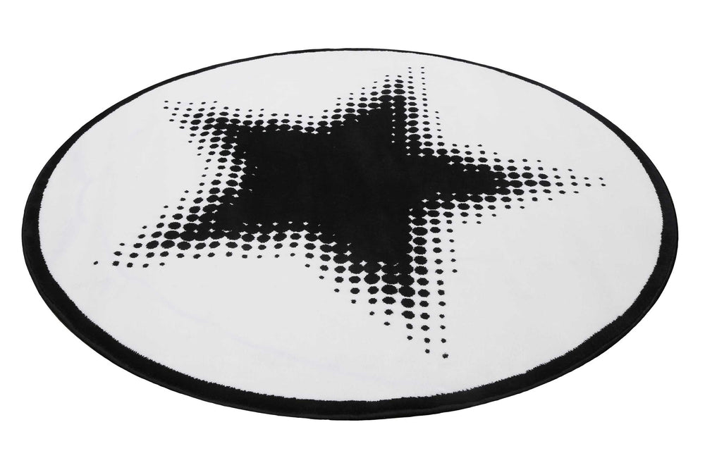 Walk of Fame Teppich weiss Kurzflor rechteckig