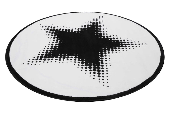 Walk of Fame Teppich weiss Kurzflor rechteckig