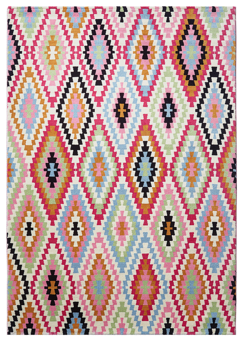 Fresh Kelim Teppich multicolor Kurzflor rechteckig