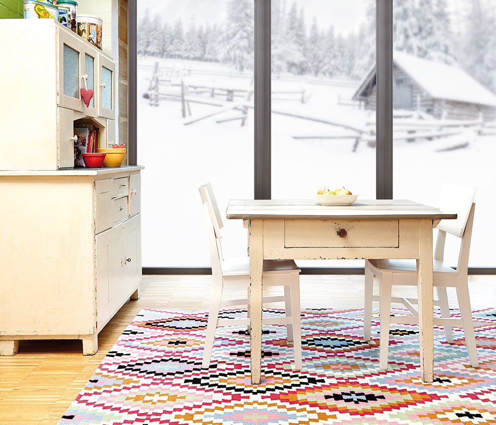 Fresh Kelim Teppich multicolor Kurzflor rechteckig