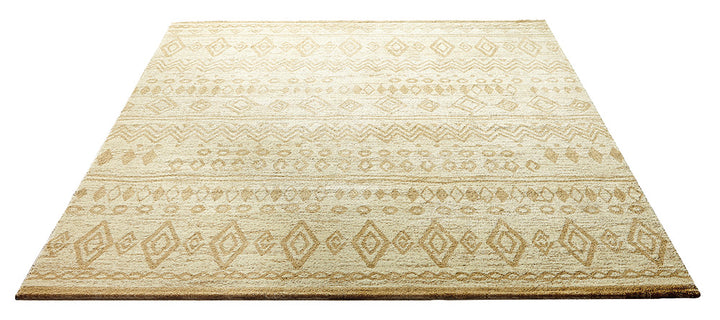 Contemporary Kelim Teppich beige Kurzflor rechteckig