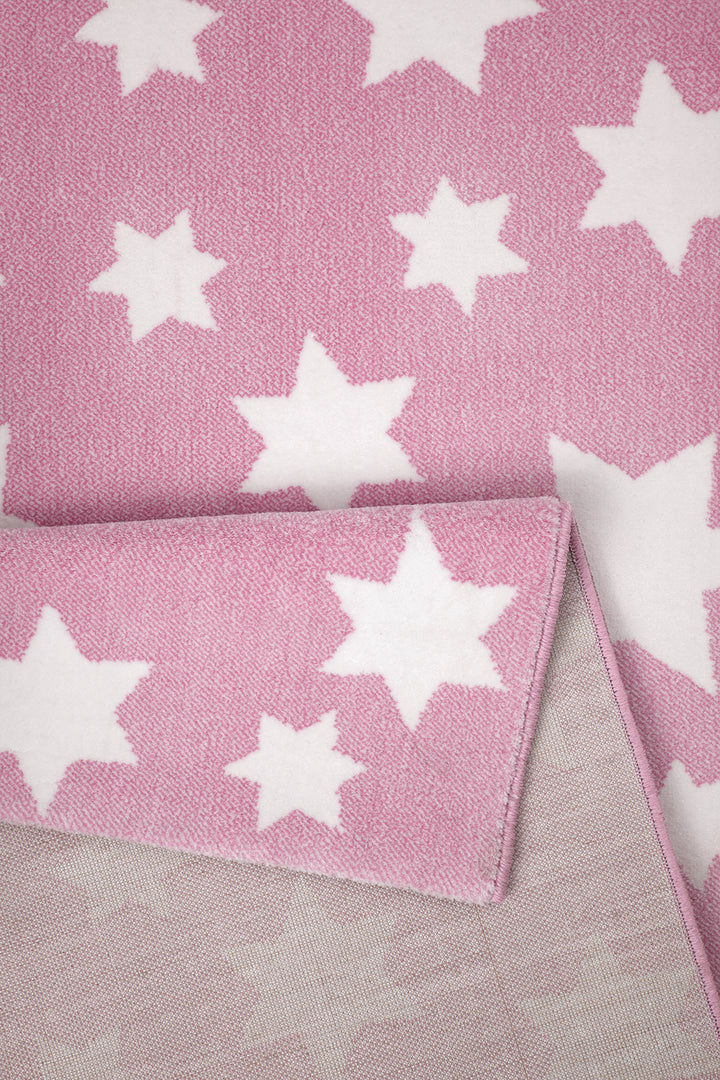 Jeans Star Teppich rosa Kurzflor rechteckig