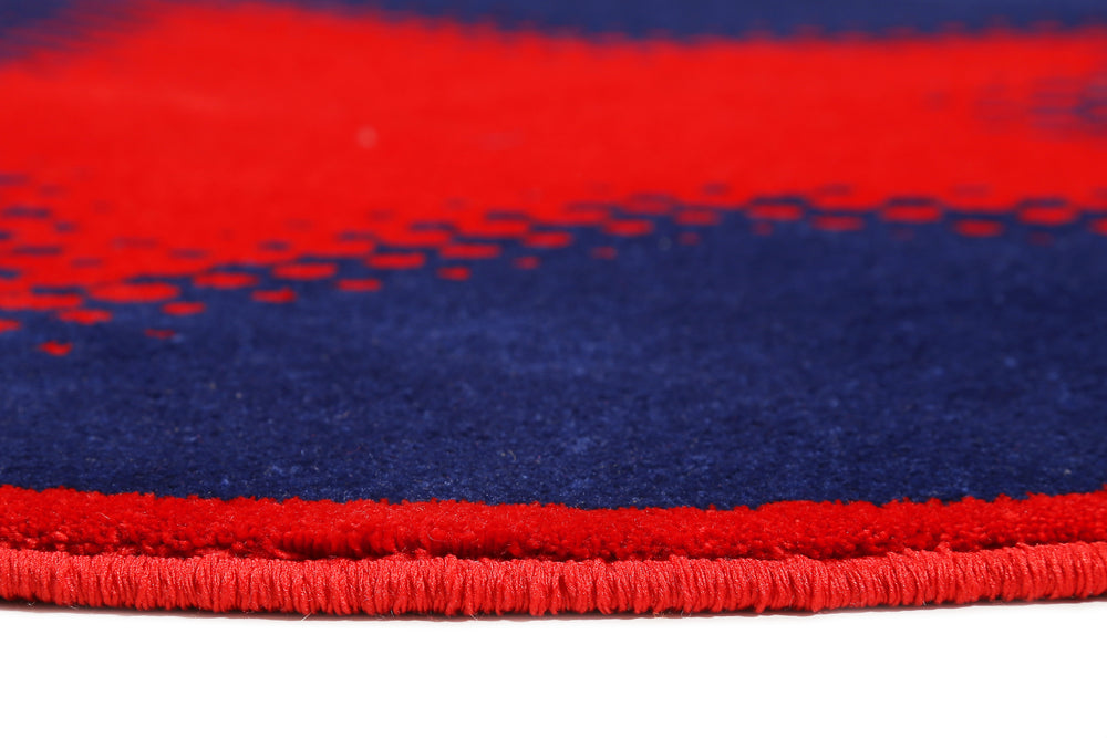 Walk of Fame Teppich blau Kurzflor rechteckig