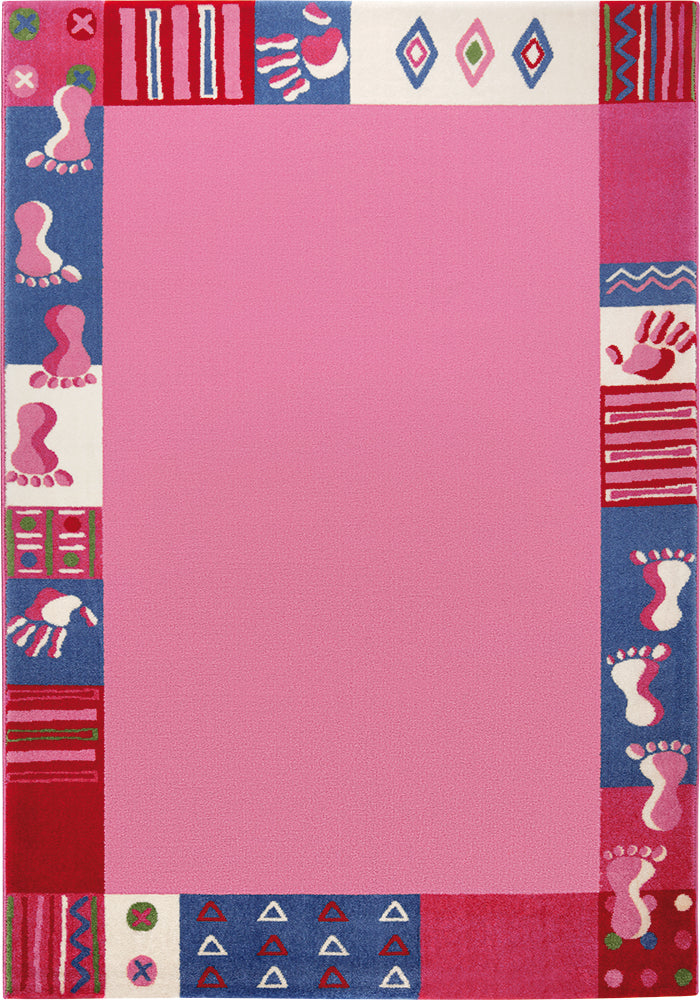 Roundly hands & Feet Teppich pink Kurzflor rechteckig