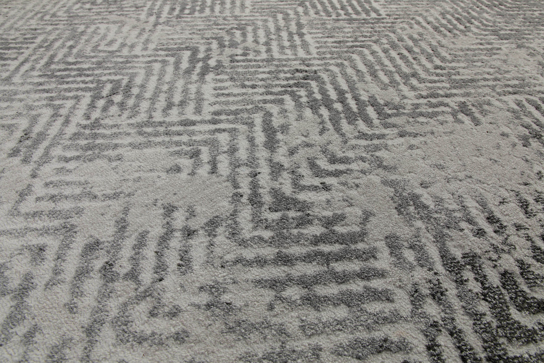 Teppich 160x230 Wohnzimmer Grau Fischgräte