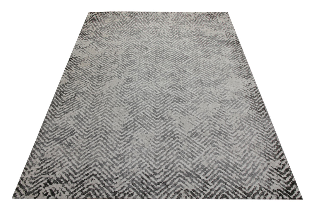 Teppich 160x230 Wohnzimmer Grau Fischgräte